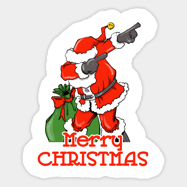 Dabbing Santa Sticker by WantedHero.com